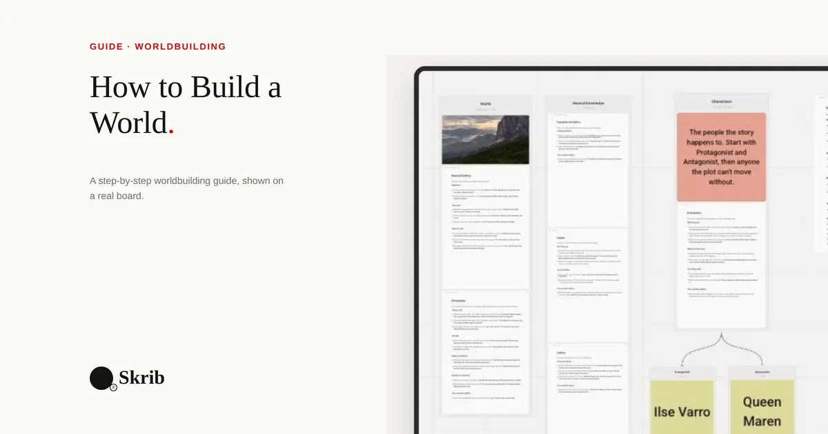 Cover image for “How to Build a World: Step-by-Step World” on the Skrib blog