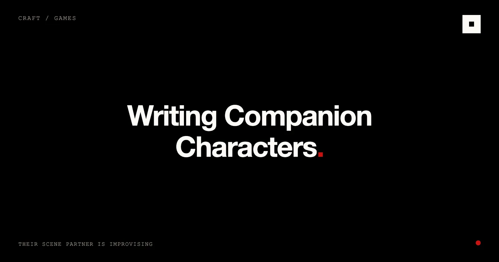 Cover image for “Companion Characters in Game Narrative Design | Skrib” on the Skrib blog