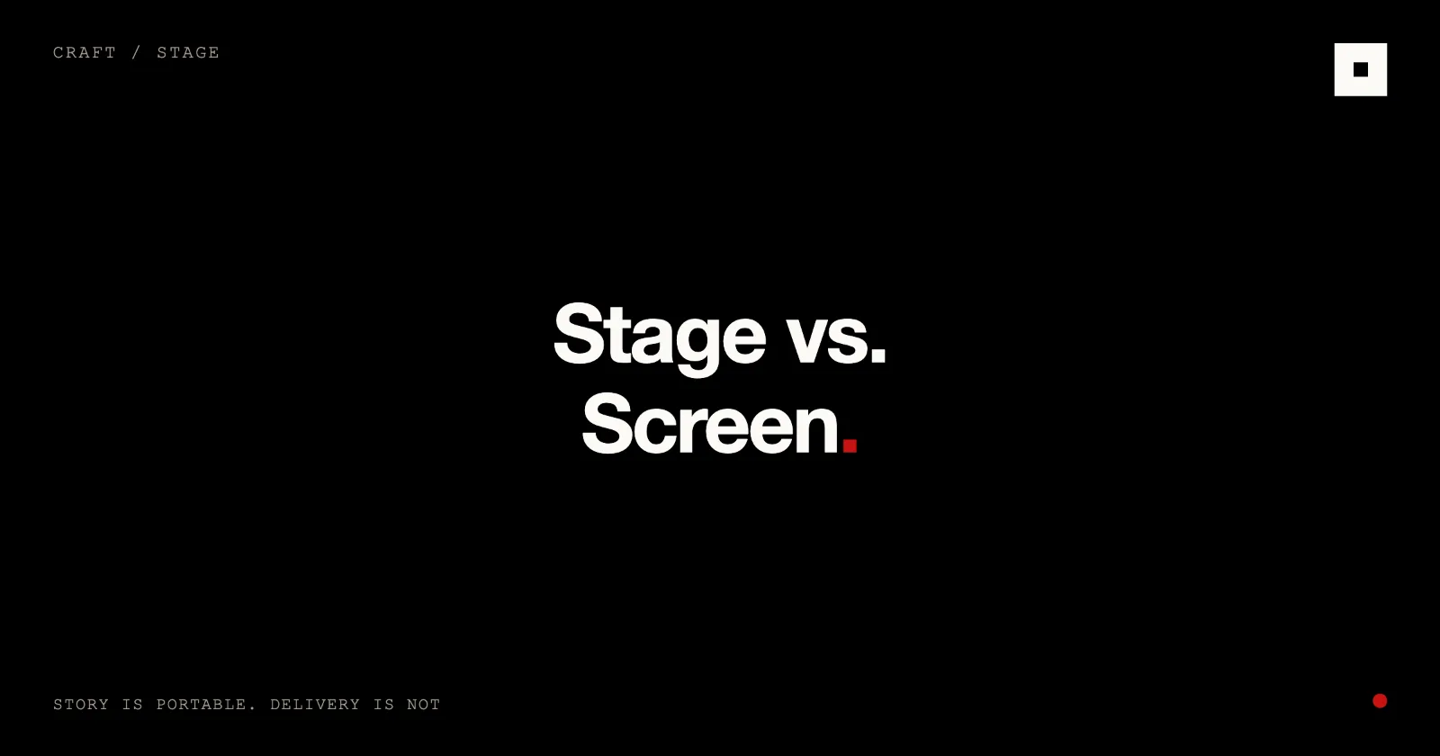 Cover image for “Writing for the Stage vs. Screen: Key Differences | Skrib” on the Skrib blog