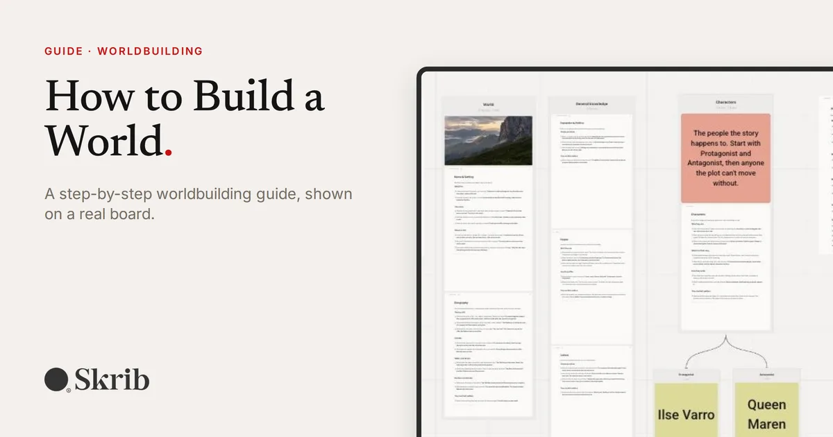 Cover image for “How to Build a World: Step-by-Step World” on the Skrib blog